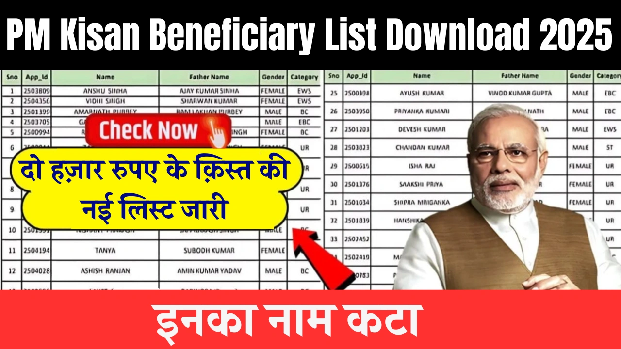 PM Kisan Beneficiary List Download 2025